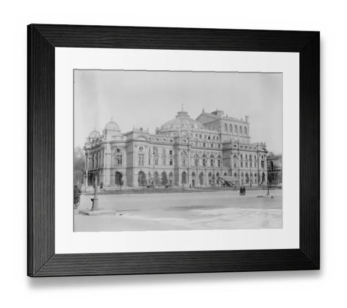 Framed Print : Cracow, Poland. The Opera House, Cracow. 24 October 1921