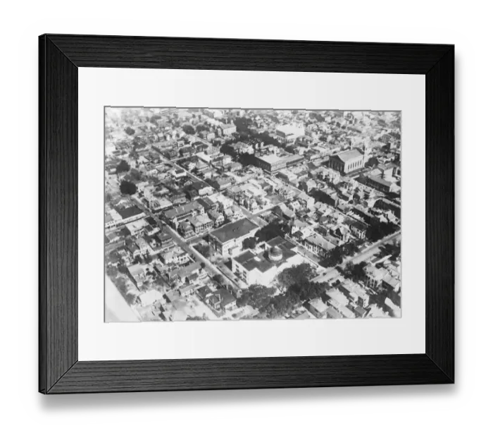 Framed Print : In the track of the hurricane. Aerial view of mobile ( Alabama ), the famous port Framed Print : In the track of the hurricane. Aerial view of mobile ( Alabama ), the famous port