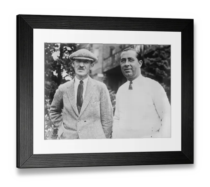 Framed Print : Mitchell versus Hagen at St Georges Hill, Weybridge. Mitchell and Hagen photographed together Framed Print : Mitchell versus Hagen at St Georges Hill, Weybridge. Mitchell and Hagen photographed together