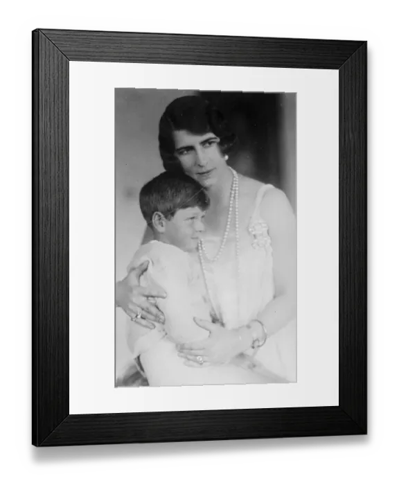 Framed Print : The Crown Princess of Rumania, with her son, Prince Michael. 14 January 1927 Framed Print : The Crown Princess of Rumania, with her son, Prince Michael. 14 January 1927