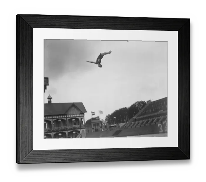 Framed Print : Olympic Games at Antwerp Louis Balach ( America ) competing in fancy diving 24 Framed Print : Olympic Games at Antwerp Louis Balach ( America ) competing in fancy diving 24