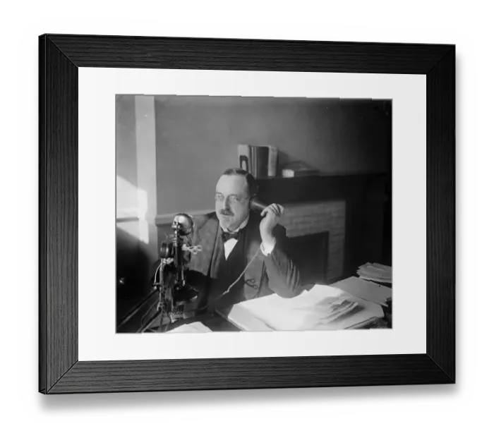 Framed Print : The new Chief Conservative Agent takes up his duties. Mr H E Blain photographed Framed Print : The new Chief Conservative Agent takes up his duties. Mr H E Blain photographed