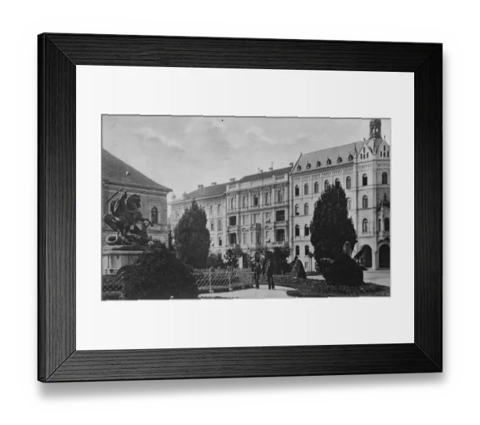 Framed Print : Yugoslavia. Zagreb Academy Square. January 1929