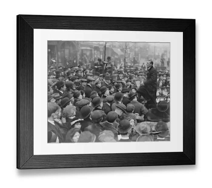 Framed Print : Mile End Election, Mr Pemberton Billing addressing the meeting Framed Print : Mile End Election, Mr Pemberton Billing addressing the meeting