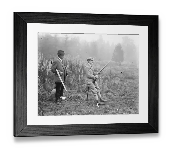 Framed Print : Marquess of Ailesburys shooting party at Savernake Forest, Marlborough, Wiltshire Framed Print : Marquess of Ailesburys shooting party at Savernake Forest, Marlborough, Wiltshire