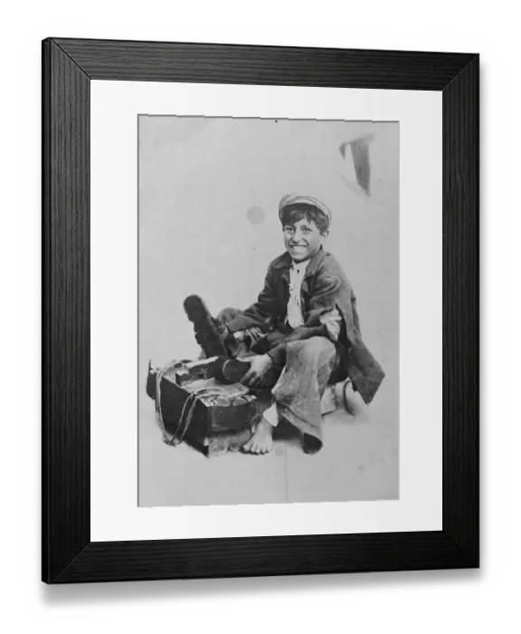 Framed Print : Boot Black wins Romanian state lottery Michael Nascaru of Bucharest who has just Framed Print : Boot Black wins Romanian state lottery Michael Nascaru of Bucharest who has just