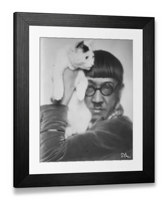 Framed Print : Mr Fujita. - Tsuguharu Foujita Japanese Painter 22 July 1927 Framed Print : Mr Fujita. - Tsuguharu Foujita Japanese Painter 22 July 1927