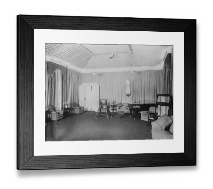 Framed Print : The London studio of the British Broadcasting Co. The Marconi microphone will be Framed Print : The London studio of the British Broadcasting Co. The Marconi microphone will be