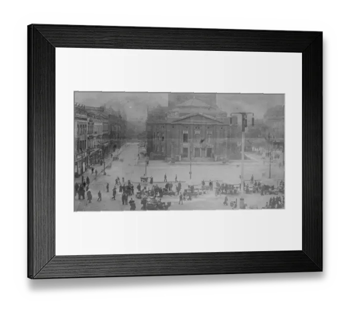 Framed Print : Kattowitce in southern Poland, The Theatre Square August 1921 Framed Print : Kattowitce in southern Poland, The Theatre Square August 1921