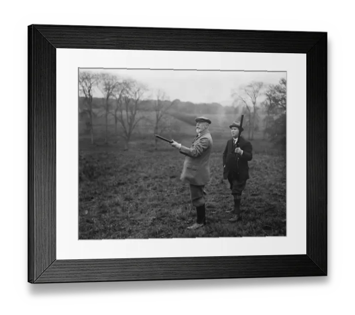 Framed Print : Colonel and Mrs Ashleys shooting party. Colonel and Lady Ashley entertained Framed Print : Colonel and Mrs Ashleys shooting party. Colonel and Lady Ashley entertained
