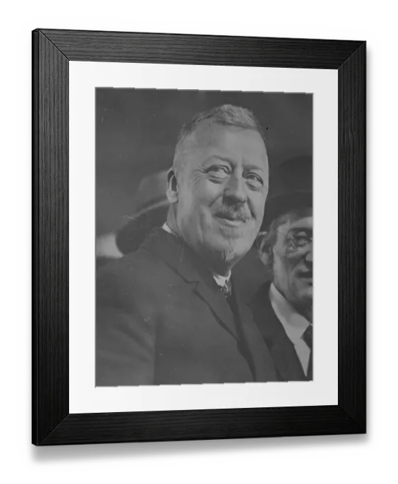 Framed Print : Ex - Zeppelin Commander as German President. Dr Eckene, who commanded the Zeppelin
