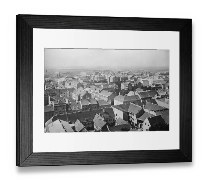 Framed Print : Yugoslavia. Zagreb ( Agram ) The lower town, viewed from the promenade. January 1929 Framed Print : Yugoslavia. Zagreb ( Agram ) The lower town, viewed from the promenade. January 1929