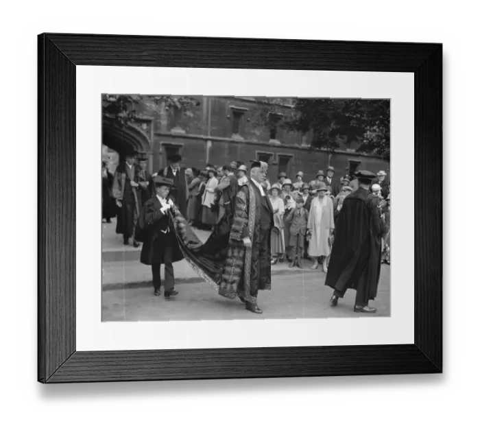 Framed Print : Notable degree ceremony at Oxford. Lord Cave, the Lord Chancellor, in his robes Framed Print : Notable degree ceremony at Oxford. Lord Cave, the Lord Chancellor, in his robes