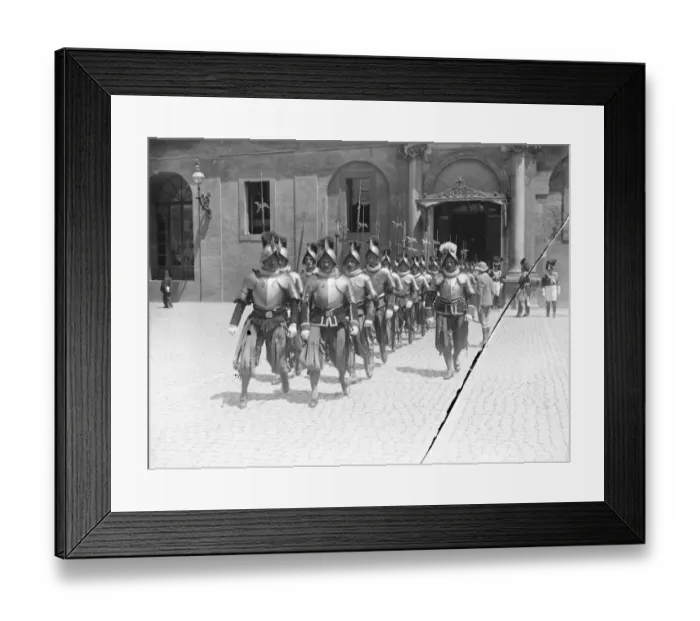 Framed Print : Guard the King and Queen saw at the Vatican. The Swiss Guard formed a guard of Framed Print : Guard the King and Queen saw at the Vatican. The Swiss Guard formed a guard of