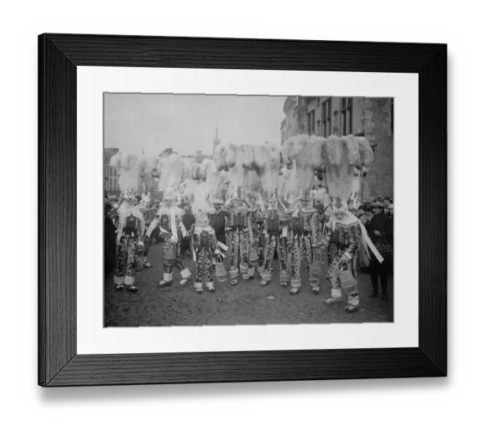 Framed Print : Shrove Tuesday carnival at Binch in Binch Some of the wondrous plumes 25 February 1925 Framed Print : Shrove Tuesday carnival at Binch in Binch Some of the wondrous plumes 25 February 1925