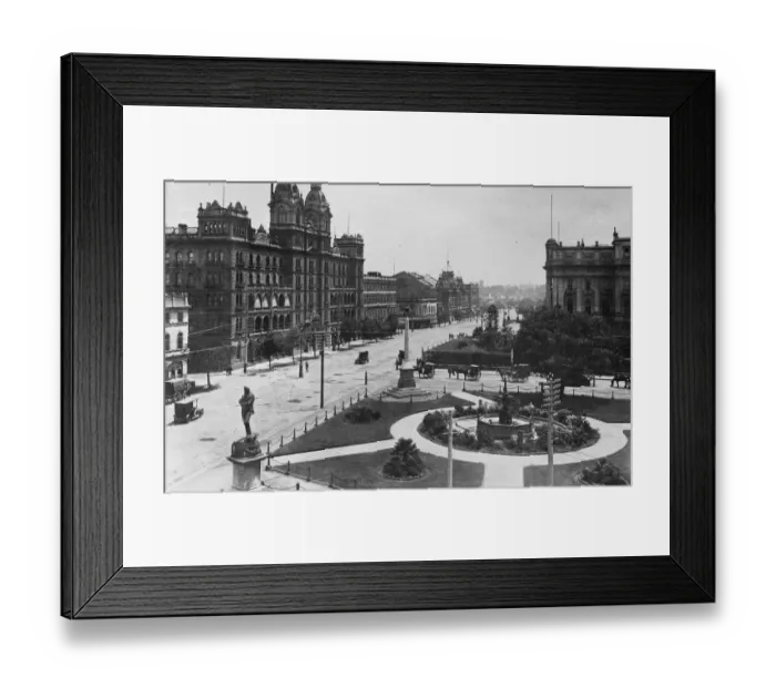 Framed Print : Melbourne Australia Spring street, showing many public buildings 26 March 1920 Framed Print : Melbourne Australia Spring street, showing many public buildings 26 March 1920