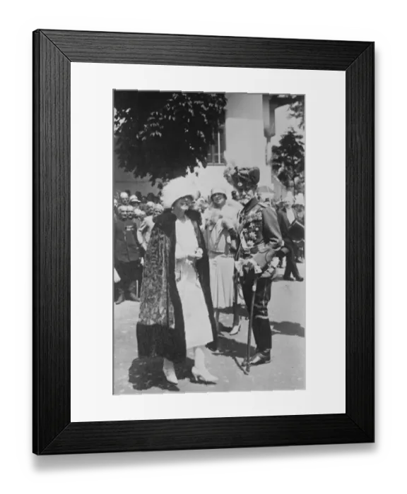 Framed Print : Latest from Romania. A picture taken last week and just received in London, showing Queen Marie Framed Print : Latest from Romania. A picture taken last week and just received in London, showing Queen Marie