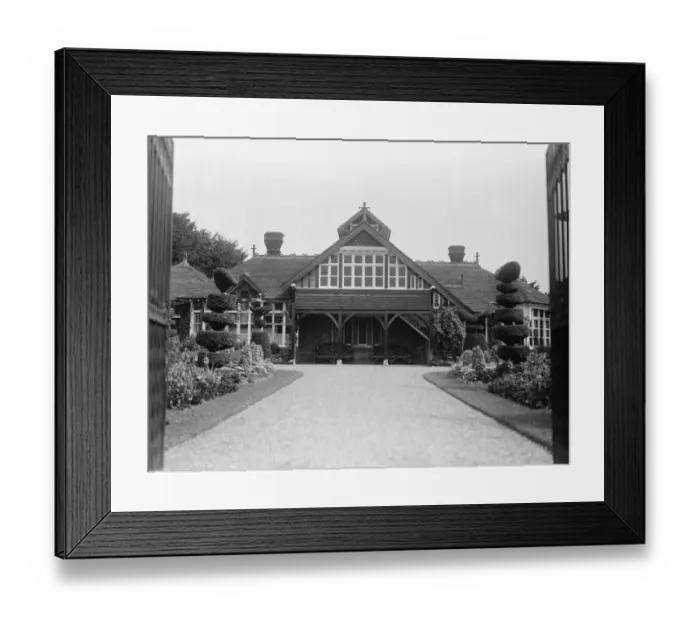 Framed Print : The entrance to the Dairy at Sandringham gardens, Norfolk 22 August 1929 Framed Print : The entrance to the Dairy at Sandringham gardens, Norfolk 22 August 1929