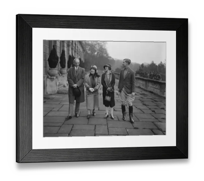 Framed Print : Mr and Mrs Henry Ford with Lady Astor and the Honourable H W Astor at Cliveden, Buckinghamshire Framed Print : Mr and Mrs Henry Ford with Lady Astor and the Honourable H W Astor at Cliveden, Buckinghamshire