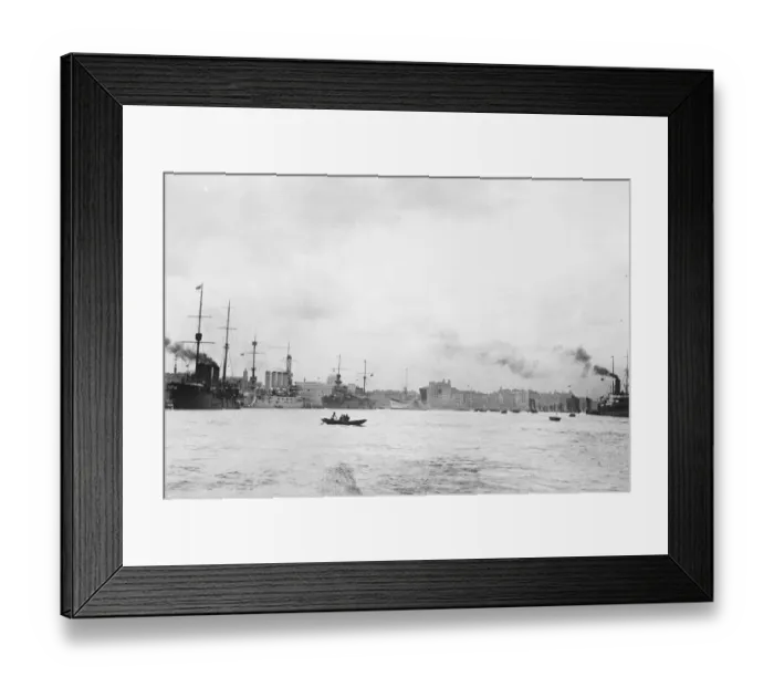 Framed Print : Warships at Shanghai. Shanghai as seen from the River Whang Poo, on which it is situated Framed Print : Warships at Shanghai. Shanghai as seen from the River Whang Poo, on which it is situated