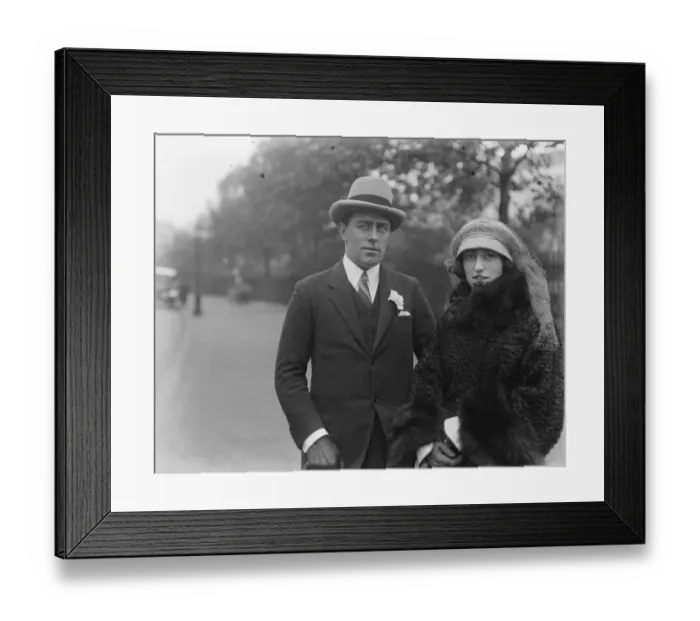 Framed Print : Captain R Terrell MP and his wife ( formerly Miss M O Connor ) in the park. 9 Framed Print : Captain R Terrell MP and his wife ( formerly Miss M O Connor ) in the park. 9