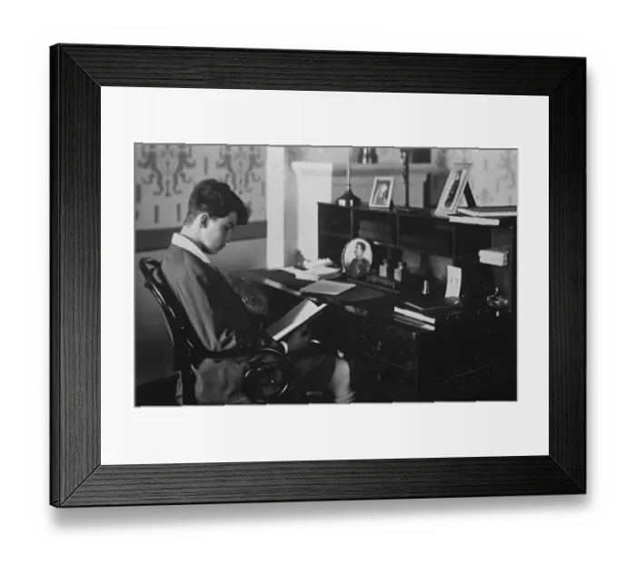 Framed Print : The Archduke Otto of Austria at the desk of his villa in Lequeitio, Spain. 26 Framed Print : The Archduke Otto of Austria at the desk of his villa in Lequeitio, Spain. 26