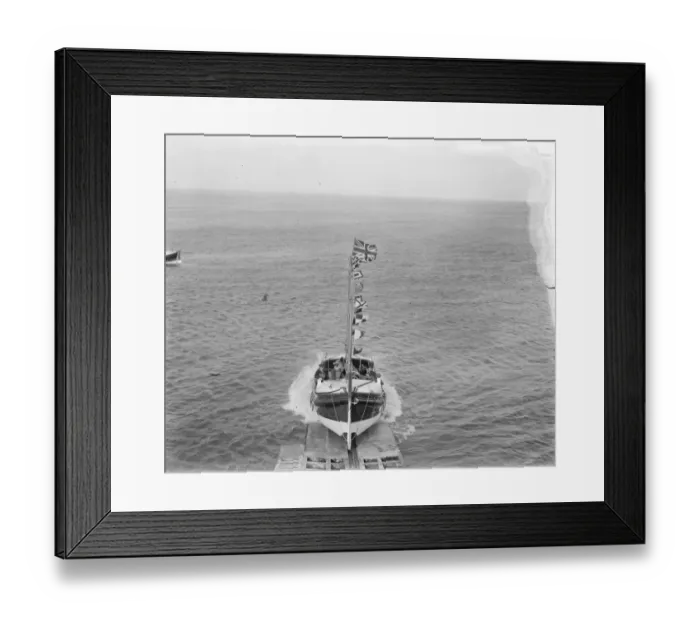 Framed Print : Launching ceremoy in the Isle of Wight. A handsome sum of money bequeathed to Framed Print : Launching ceremoy in the Isle of Wight. A handsome sum of money bequeathed to