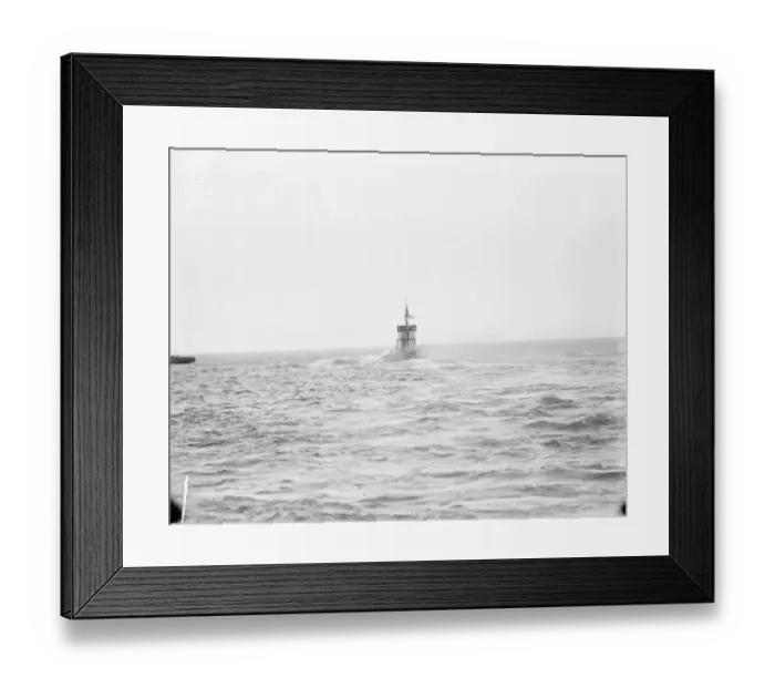 Framed Print : HMS Submarine No 3 Note the curious effect when looking from dead astern 30 March