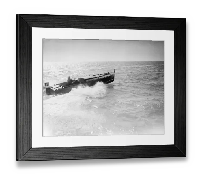 Framed Print : Brighton Sussex boat regatta Mr N G Hodson winning the motor yacht handicap race