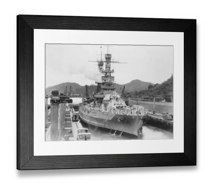 Framed Print : USS Pennsylvania in Panama Canal. 1927 Framed Print : USS Pennsylvania in Panama Canal. 1927