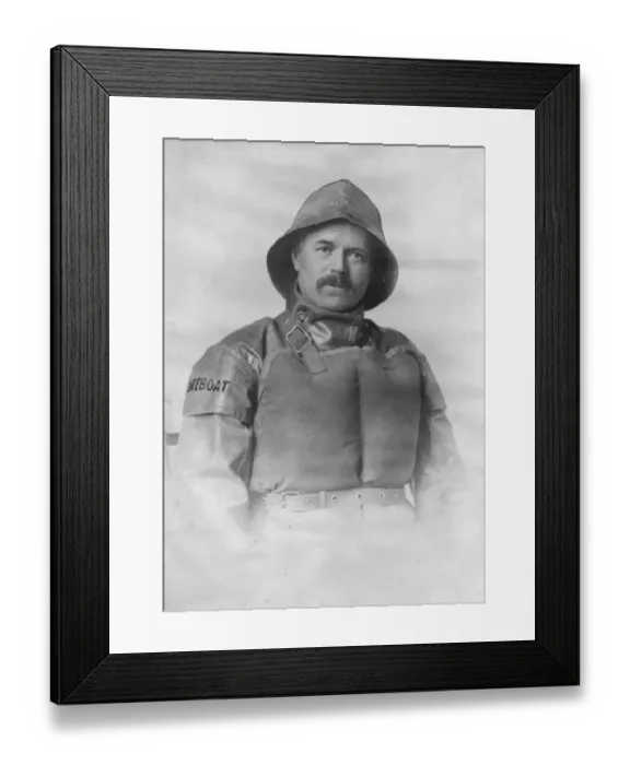 Framed Print : Gallant lifeboatman. In recognition of gallantry, the Royal National Life Boat Framed Print : Gallant lifeboatman. In recognition of gallantry, the Royal National Life Boat