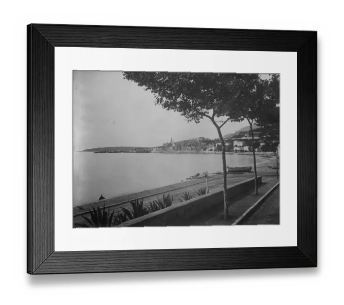 Framed Print : The Kings illness, a convalescence rumour. Menton showing the Baie de Garavan Framed Print : The Kings illness, a convalescence rumour. Menton showing the Baie de Garavan