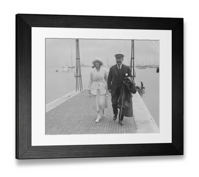 Framed Print : Celebrities at Cowes on Isle of Wight, of the South Coast of England Sir Godfrey Baring Framed Print : Celebrities at Cowes on Isle of Wight, of the South Coast of England Sir Godfrey Baring