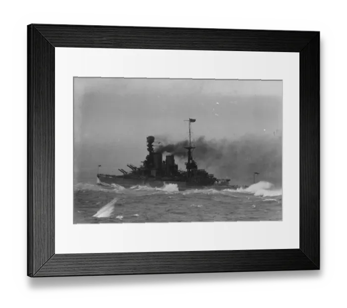 Framed Print : King of Afghanistan sees Atlantic fleet at battle manoeuvres. HMS Renown of Framed Print : King of Afghanistan sees Atlantic fleet at battle manoeuvres. HMS Renown of
