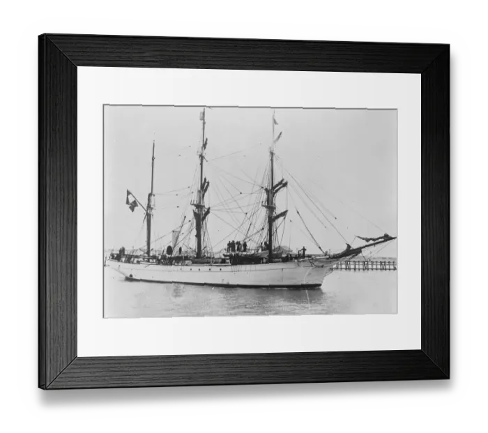 Framed Print : Would search for Amundsen. The Pourquoi Pas which has been offered by the French Framed Print : Would search for Amundsen. The Pourquoi Pas which has been offered by the French