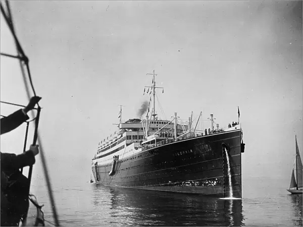 The passenger liner, SS Vulcania of the Italian Cosulich Line. January 1929