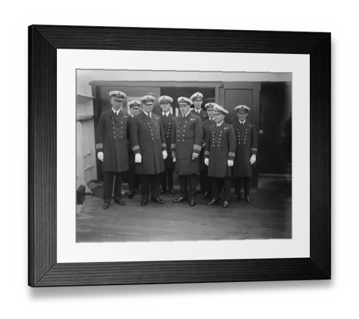 Framed Print : The officers of the Berengaria 23 August 1924 Framed Print : The officers of the Berengaria 23 August 1924
