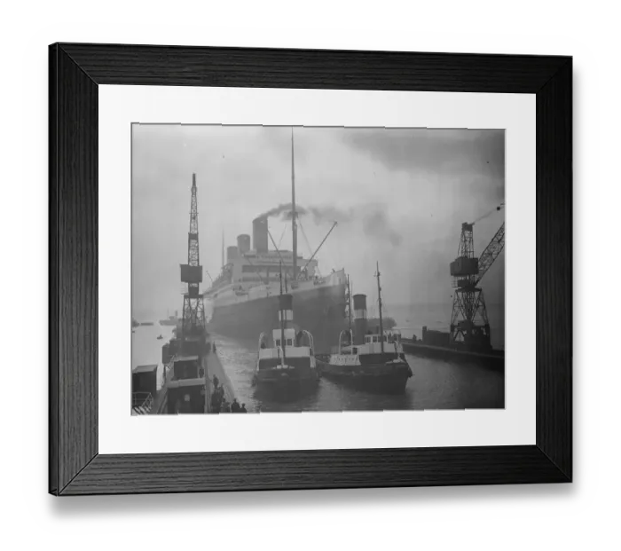 Framed Print : Worlds largest liner dry docked. The biggest weight lifting feat ever attempted