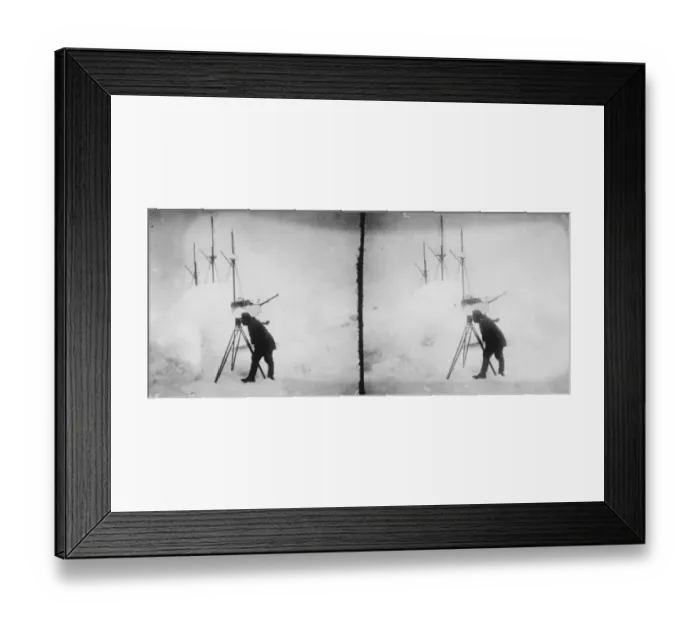 Framed Print : Daring attempt to drift across polar sea. Helplessly locked in ice for twenty four months