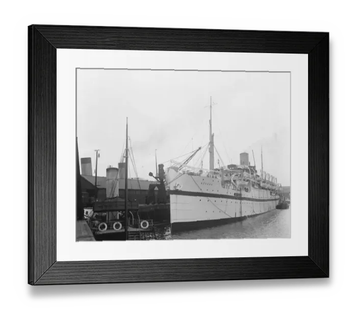 Framed Print : White ships for the trooping season. The Nevasa before sailing. 10 September 1927 Framed Print : White ships for the trooping season. The Nevasa before sailing. 10 September 1927