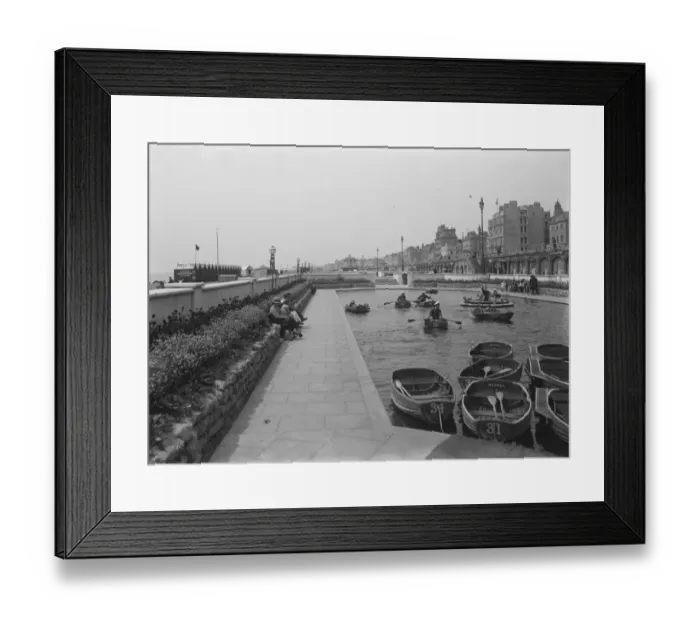 Framed Print : Brighton - boat lake. 1925