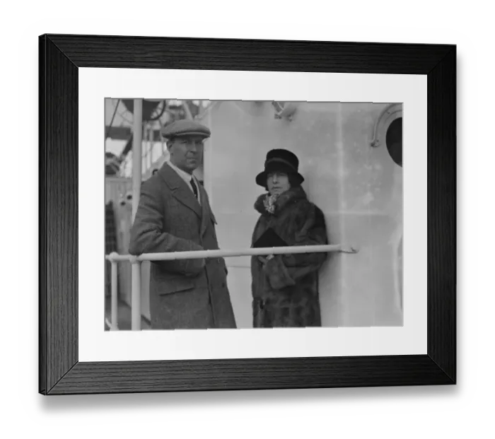 Framed Print : Aboard the SS. Andalucia Star at Tilbury. Mr Mitchell Hedges and Lady ( Richmond Framed Print : Aboard the SS. Andalucia Star at Tilbury. Mr Mitchell Hedges and Lady ( Richmond