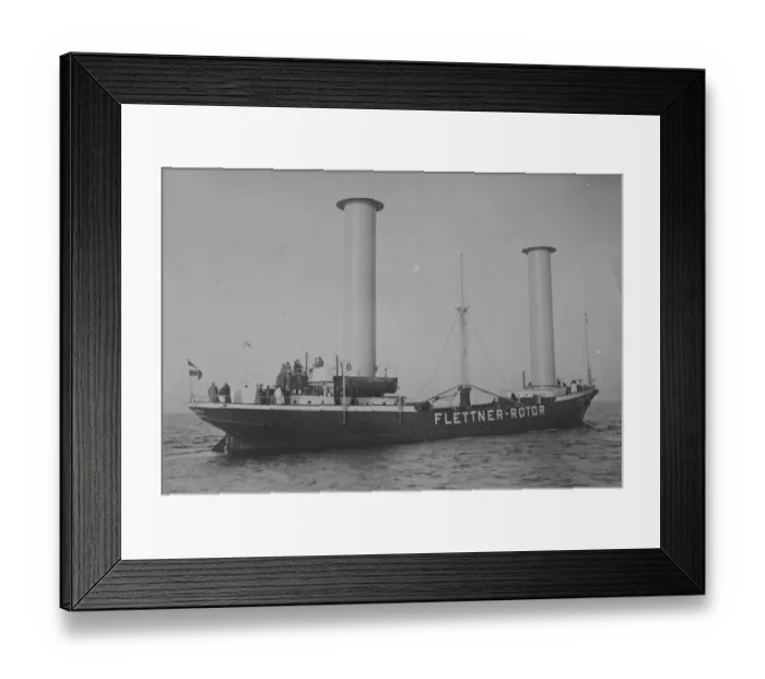 Framed Print : The wind ship. Herr Anton Fletter has invented a new sailing plan. It consists Framed Print : The wind ship. Herr Anton Fletter has invented a new sailing plan. It consists