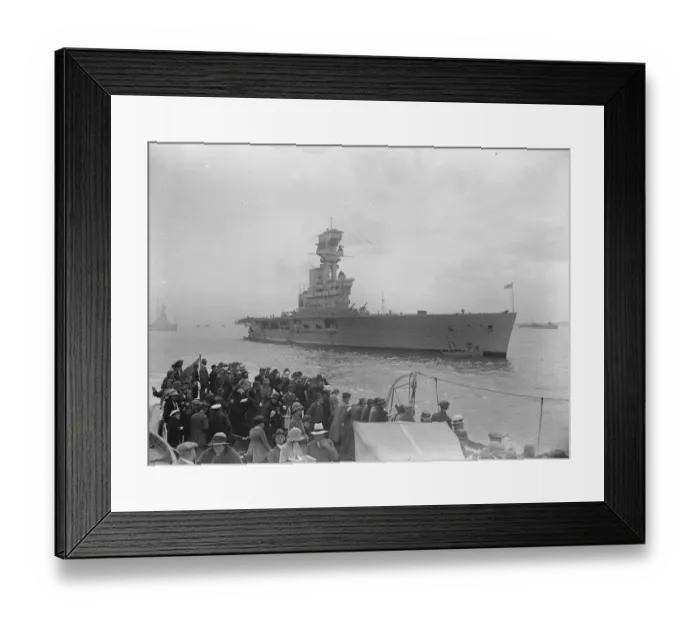Framed Print : Naval review at Spithead. HMS Hermes, the famous seaplane carrier. 26 July 1924 Framed Print : Naval review at Spithead. HMS Hermes, the famous seaplane carrier. 26 July 1924
