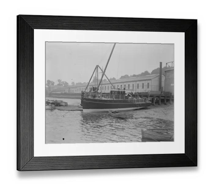Framed Print : Ocean going motor yacht to race artists barge to the Alps Mr Oswald Shorts motor Framed Print : Ocean going motor yacht to race artists barge to the Alps Mr Oswald Shorts motor