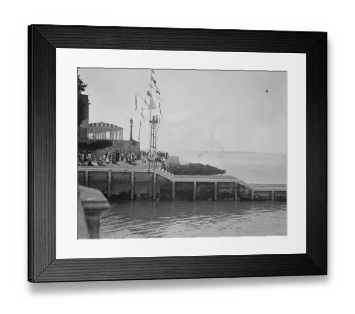 Framed Print : Celebrities at Cowes on Isle of Wight, of the South Coast of England The Royal Framed Print : Celebrities at Cowes on Isle of Wight, of the South Coast of England The Royal