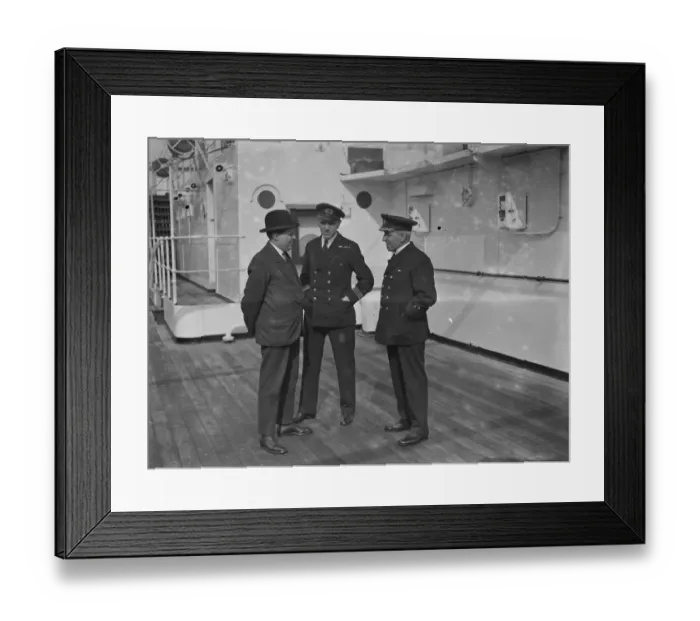 Framed Print : Aboard the SS. Andalucia Star at Tilbury. Mr Bryant ( a naval architect ) Chief Officer Owen Framed Print : Aboard the SS. Andalucia Star at Tilbury. Mr Bryant ( a naval architect ) Chief Officer Owen