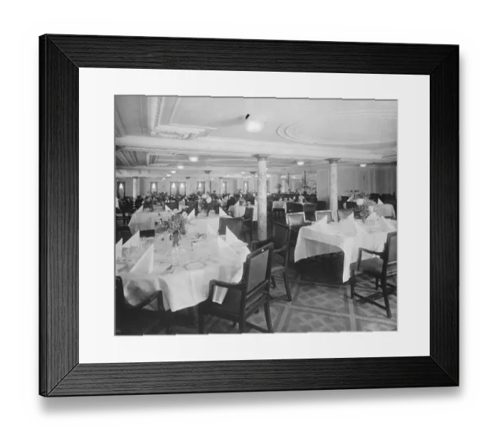 Framed Print : The dining saloon on the new White Star Liner Laurentic. 9 November 1927 Framed Print : The dining saloon on the new White Star Liner Laurentic. 9 November 1927