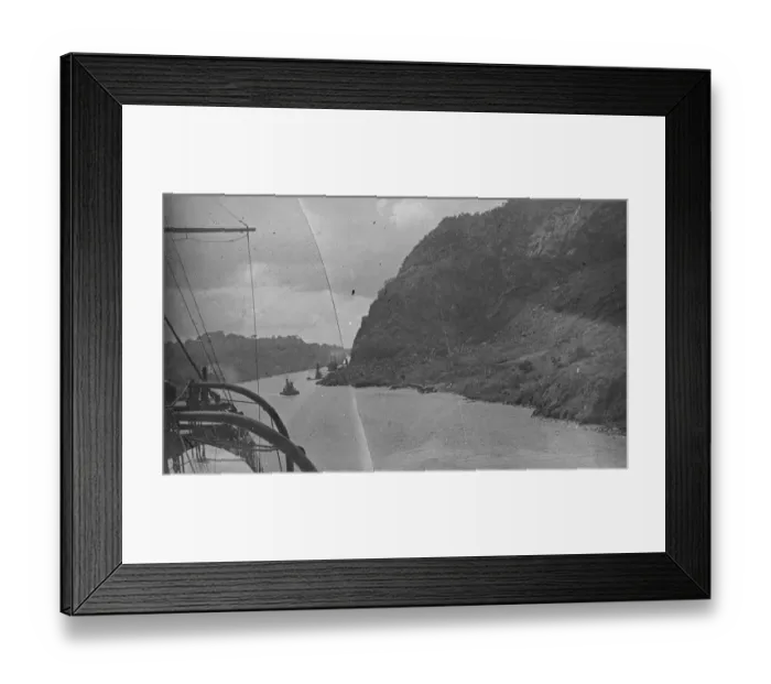 Framed Print : Culebra Cut, Panama Canal, an artificial valley that cuts through the continental Framed Print : Culebra Cut, Panama Canal, an artificial valley that cuts through the continental