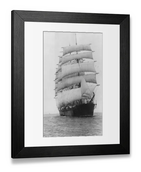 Framed Print : White wings at full stretch. A fine study of the C B Pedersen sailing ship, now Framed Print : White wings at full stretch. A fine study of the C B Pedersen sailing ship, now